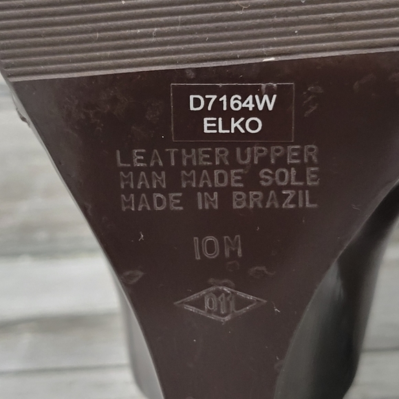 Retro (90's) Diba "Elko" Square-Toe Top-Stitch Wedge Heel Boots - Picture 9 of 15